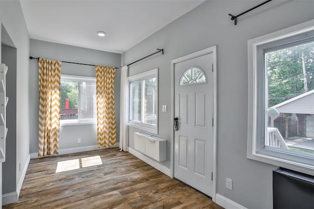 4412 Chouteau, Saint Louis, MO 63110 - foyer entrance with baseboards and wood finished floors