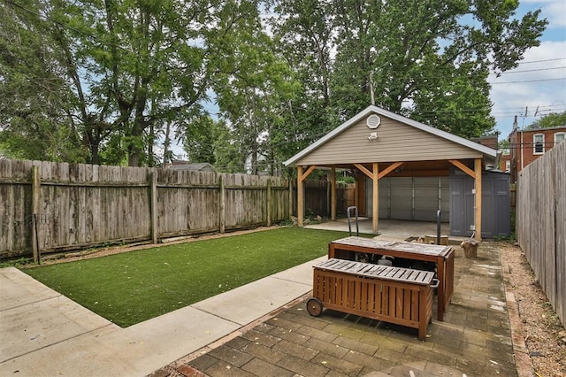 4412 Chouteau, Saint Louis, MO 63110 - view of patio with a gazebo