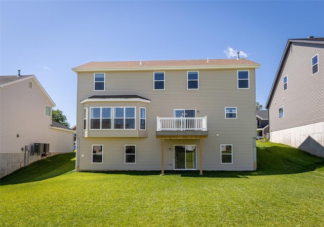 1051 Miremont Dr, Manchester, MO 63011 - back of property featuring a yard and cooling unit