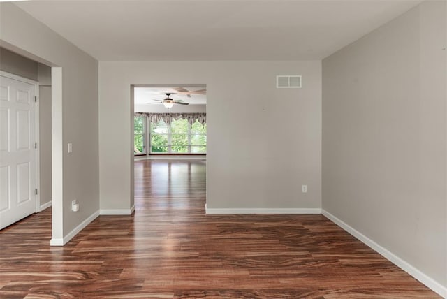 326 Merrimac Downs, Saint Peters, MO 63376 - spare room featuring wood finished floors, baseboards, and ceiling fan