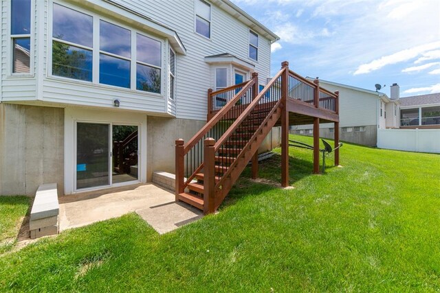 326 Merrimac Downs, Saint Peters, MO 63376 - rear view of property featuring a wooden deck and stairs