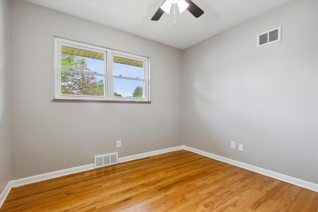 11550 Rock Hampton Dr, Hazelwood, MO 63138 - empty room featuring light wood-type flooring, baseboards, and ceiling fan
