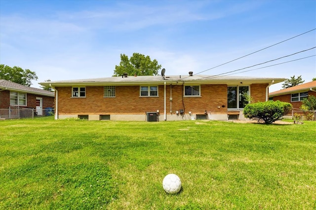 11550 Rock Hampton Dr, Hazelwood, MO 63138 - rear view of house featuring brick siding and central air condition unit