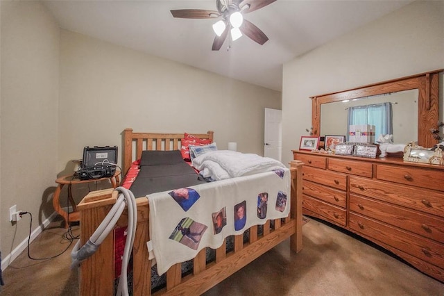 14901 State Route Ff, Edgar Springs, MO 65462 - bedroom with carpet floors, a ceiling fan, and baseboards