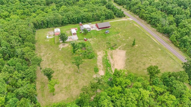 14901 State Route Ff, Edgar Springs, MO 65462 - aerial overview of property's location with a heavily wooded area