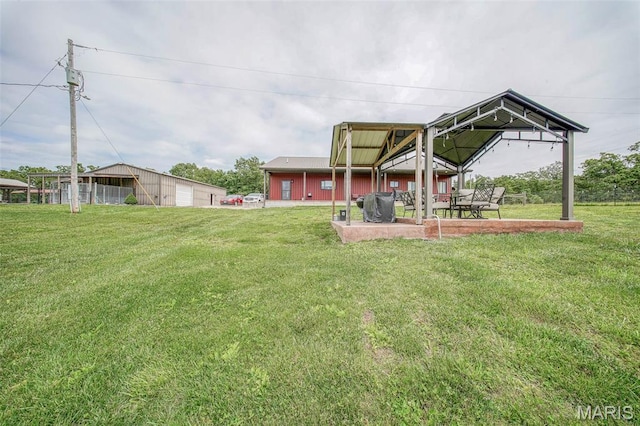 14901 State Route Ff, Edgar Springs, MO 65462 - view of grassy yard with a gazebo and an outdoor structure