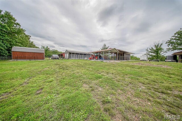 14901 State Route Ff, Edgar Springs, MO 65462 - view of green lawn featuring an outdoor structure