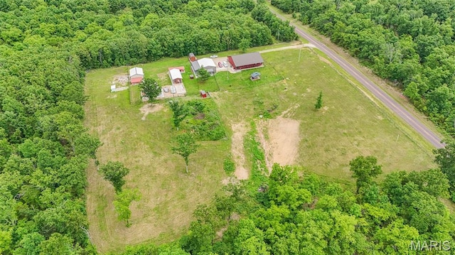 14901 State Route Ff, Edgar Springs, MO 65462 - aerial view of property and surrounding area with a forest