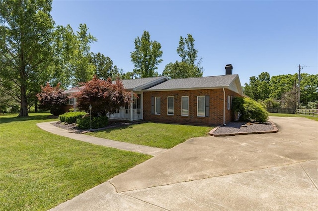 114 Fairlane Dr, Ironton, MO 63650 - single story home featuring brick siding, a chimney, and concrete driveway