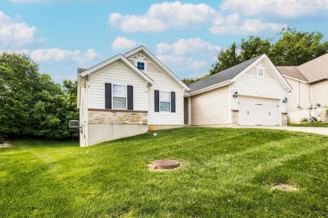 614 Palisades View Dr, Eureka, MO 63025 - single story home featuring concrete driveway, a front yard, and a garage