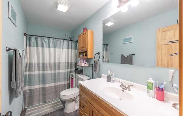 19285 State Route Ee, St James, MO 65559 - full bath featuring vanity, toilet, and a shower with shower curtain
