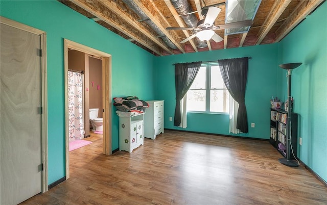 19285 State Route Ee, St James, MO 65559 - office area with ceiling fan and wood finished floors