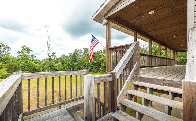 19285 State Route Ee, St James, MO 65559 - wooden deck with a yard