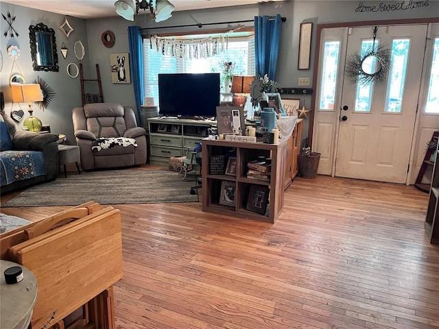 12241 Pipeline Rd, Bourbon, MO 65441 - living room featuring wood-type flooring