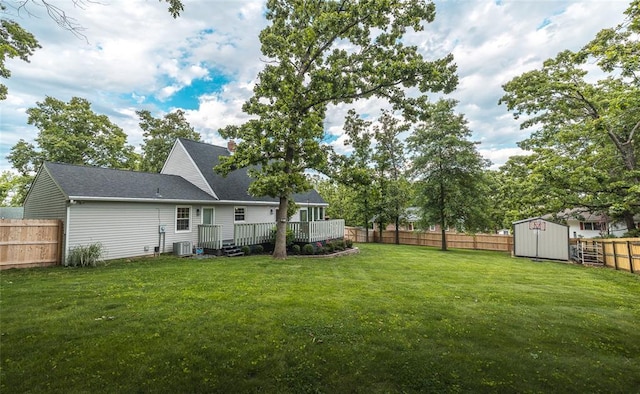 1104 Turkey Run, Rolla, MO 65401 - view of yard featuring cooling unit and a deck