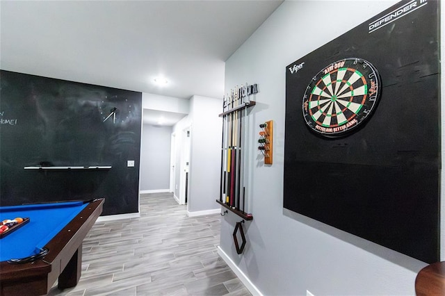 11475 Slate Cir, Rolla, MO 65401 - game room with baseboards, wood finished floors, recessed lighting, and billiards table