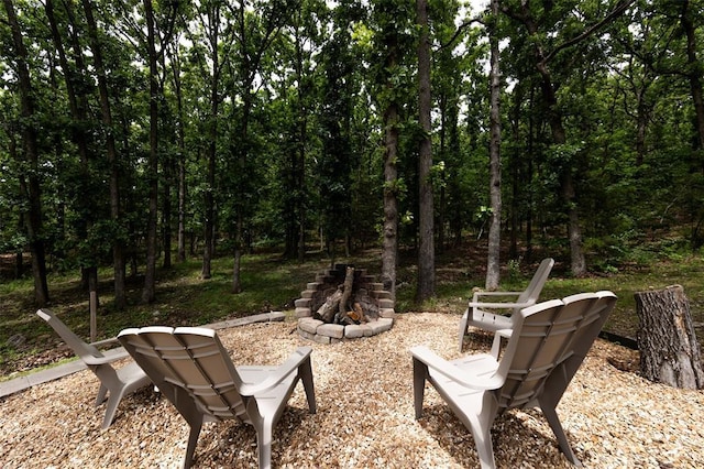 11475 Slate Cir, Rolla, MO 65401 - view of yard with a fire pit