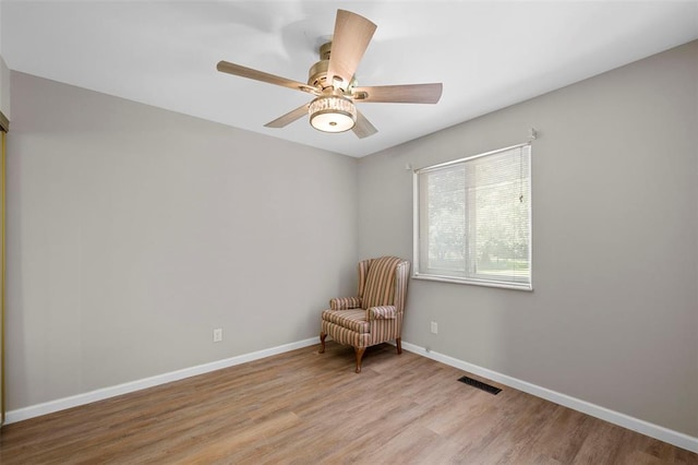 5 Braquewood Ct, Manchester, MO 63021 - unfurnished room with wood finished floors, baseboards, and ceiling fan