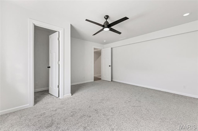 125 Foxwoods Ct, Troy, MO 63379 - unfurnished bedroom featuring recessed lighting, carpet, and a ceiling fan