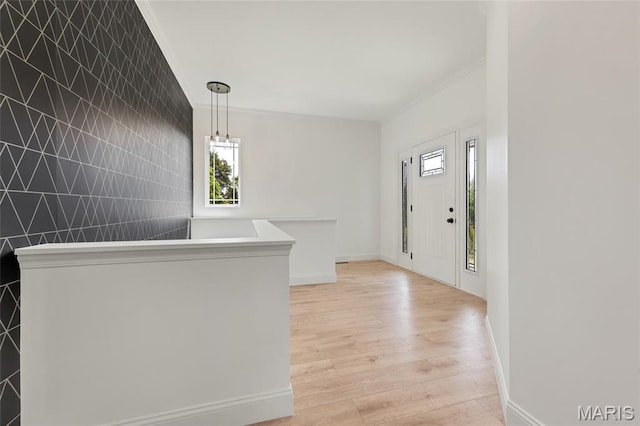 125 Foxwoods Ct, Troy, MO 63379 - foyer featuring plenty of natural light, crown molding, and light wood-style floors
