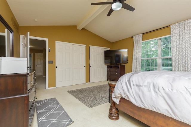 3226 Bridgeport Place Dr, Bridgeton, MO 63044 - carpeted bedroom featuring multiple closets and ceiling fan