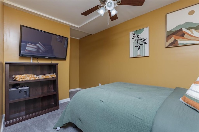 3226 Bridgeport Place Dr, Bridgeton, MO 63044 - carpeted bedroom with baseboards and a ceiling fan