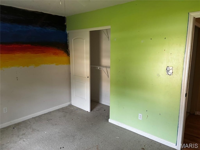 7764 Locust Dr, Barnhart, MO 63012 - unfurnished bedroom with a closet, baseboards, and carpet