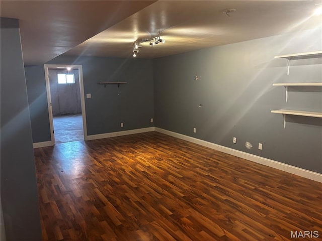 7764 Locust Dr, Barnhart, MO 63012 - spare room with dark wood finished floors and baseboards