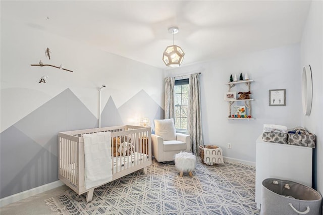 884 Craig Forest Ln, Saint Louis, MO 63122 - bedroom featuring a crib and baseboards
