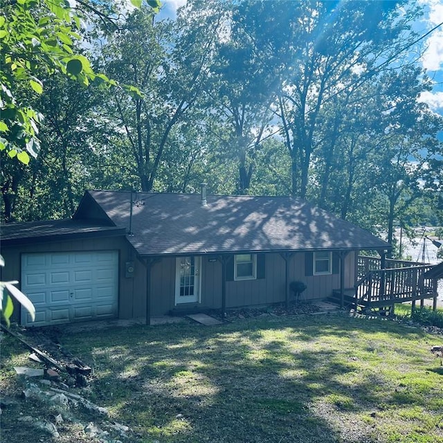6308 Eagle Ln Unit 6300, French Village, MO 63036 - ranch-style house featuring a garage and a front lawn