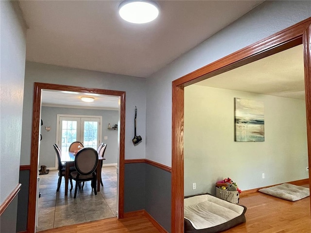 17250 Brewster Ln, Crocker, MO 65452 - hallway featuring baseboards and light wood-style flooring