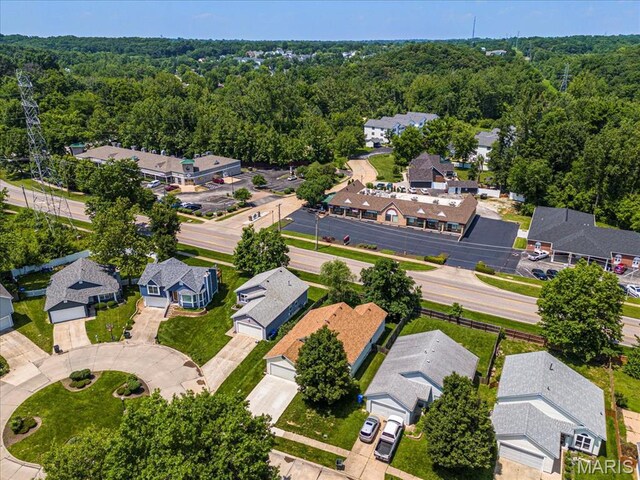 459 Xavier Ct, Valley Park, MO 63088 - aerial view of residential area with a forest