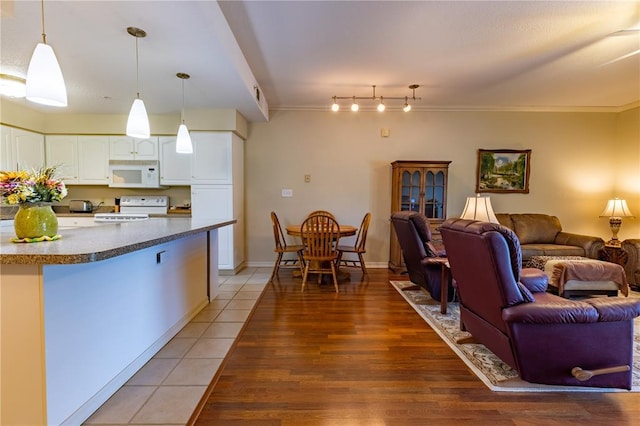 1300 N Main St Unit 213, Sikeston, MO 63801 - living area with light wood-style flooring and ornamental molding