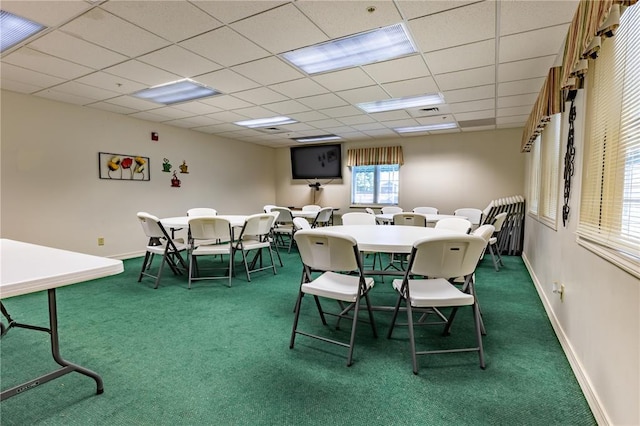 1300 N Main St Unit 213, Sikeston, MO 63801 - carpeted dining room featuring baseboards and a drop ceiling