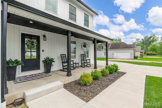 28 Millwell Dr, Maryland Heights, MO 63043 - doorway to property featuring a porch