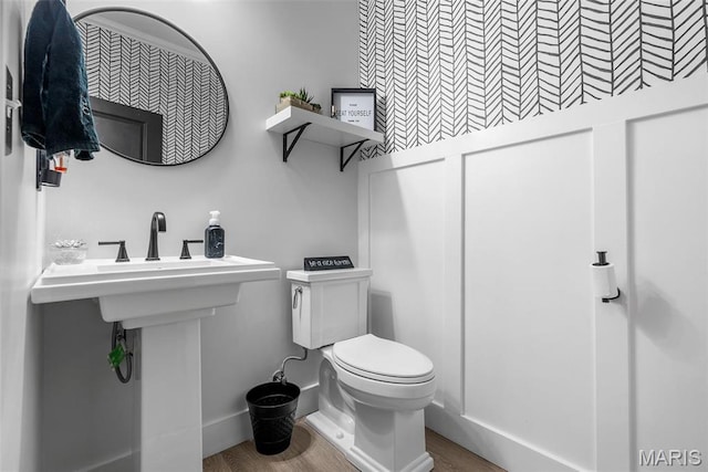 28 Millwell Dr, Maryland Heights, MO 63043 - half bathroom with wood finished floors