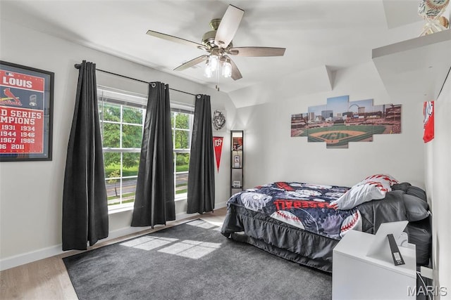 28 Millwell Dr, Maryland Heights, MO 63043 - bedroom featuring wood finished floors and ceiling fan