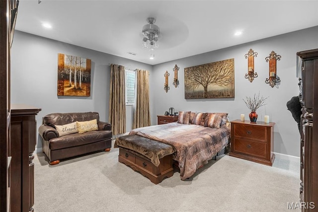 28 Millwell Dr, Maryland Heights, MO 63043 - bedroom with carpet, recessed lighting, and a ceiling fan