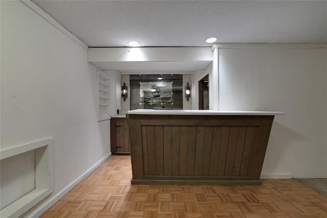 204 Chestnut Dr, Saint Charles, MO 63301 - bar area with a textured ceiling and built in shelves