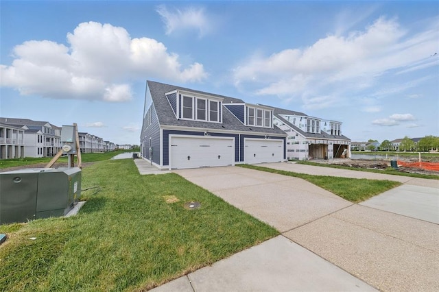 4001 Marais Temps Clair Dr, Saint Charles, MO 63304 - view of front of home featuring a garage, concrete driveway, a front lawn, and a shingled roof