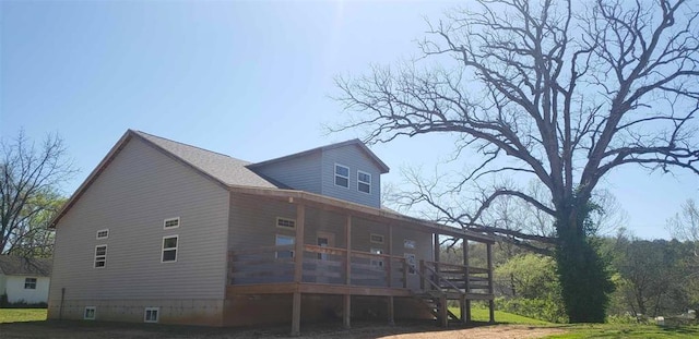2357 Pine St, Centerville, MO 63633 - view of side of property with covered porch and stairs