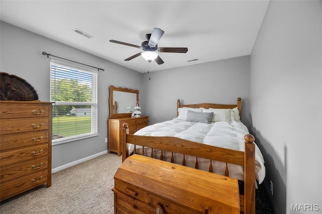8525 Sagamore Dr, Cedar Hill, MO 63016 - bedroom with light colored carpet and ceiling fan