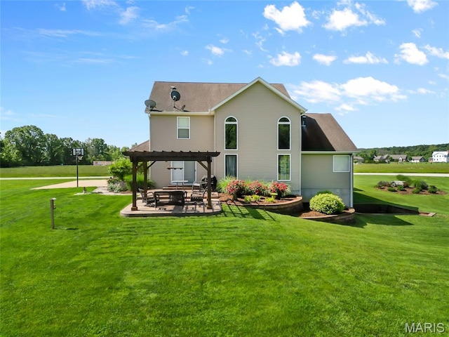 8525 Sagamore Dr, Cedar Hill, MO 63016 - rear view of house featuring a pergola, a patio area, and a yard