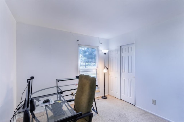 6691 Parker Rd Unit A, Florissant, MO 63033 - office area featuring light carpet and baseboards