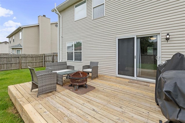 1519 Progress Ln, Belleville, IL 62221 - deck with a fire pit
