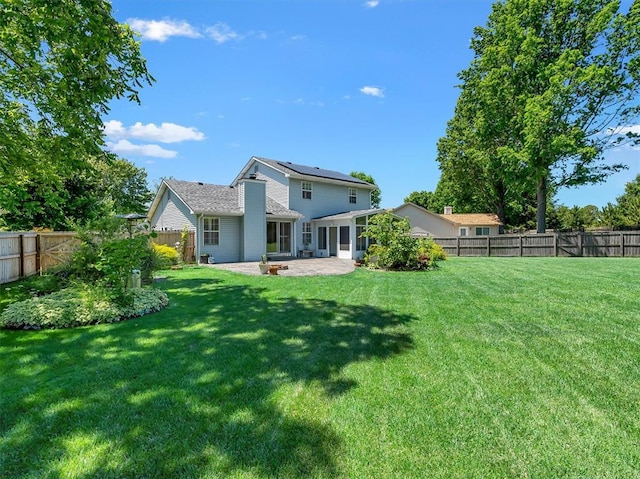 1102 Affirm Dr, Ofallon, IL 62269 - rear view of property featuring a patio and a sunroom