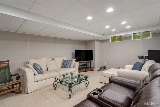 1575 Uthoff Dr, Fenton, MO 63026 - living room with carpet flooring and recessed lighting