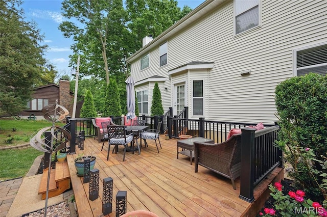 1575 Uthoff Dr, Fenton, MO 63026 - deck with outdoor dining space