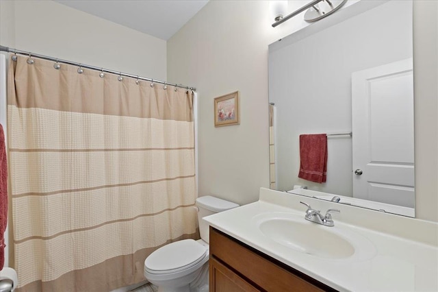 1355 Bloomfield Dr, Eureka, MO 63025 - bathroom with toilet, vanity, and curtained shower