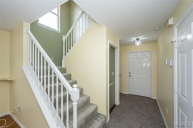 1105 Big Bend Crossing Dr, Manchester, MO 63088 - stairway featuring baseboards